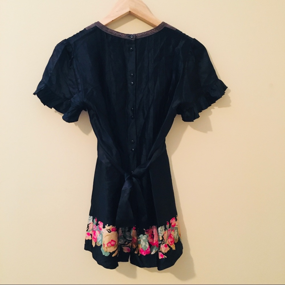 Free People | Tie-Waist Silk Blouse - Picture 3 of 4